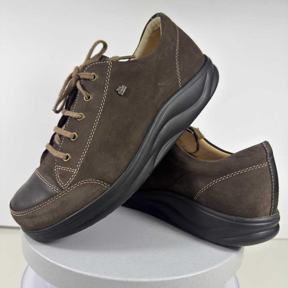 Finn‎ Comfort Soho Women's Brown Leather Rocker Sole Comfort Sneaker Size W 6.5